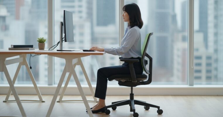 tư thế ngồi chuẩn văn phòng
